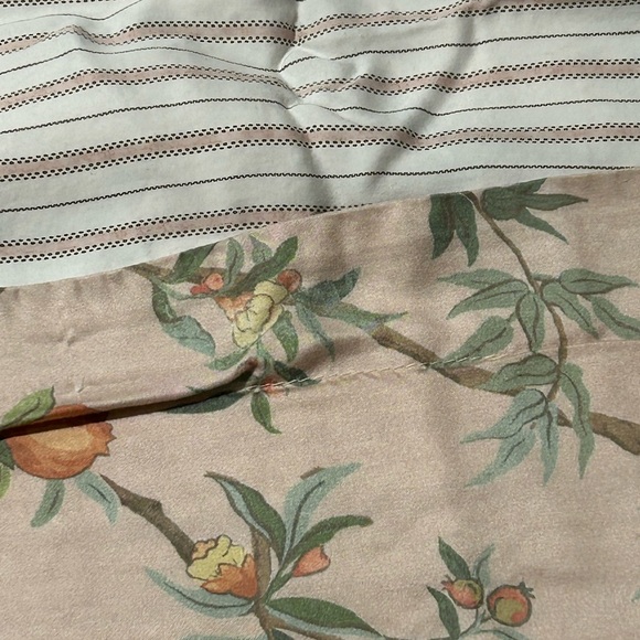 Pottery Barn Floral and Striped Patterned Fabric - Picture 8 of 9